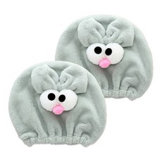 에이홉 밴딩 머리말리기 수건, 쥐, 2개