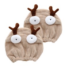 Aihop綁髮髮帶毛巾, 鹿, 2個