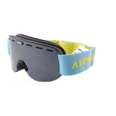 AIRWALK 三重泡沫鏡板滑雪鏡 AW-622 + 硬殼, 啞黑+銀鏡