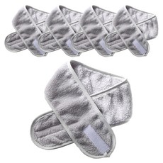 A'hope 固定頭髮魔鬼氈洗臉髮帶, 灰色, 5個