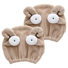 Aihop綁髮髮帶毛巾, 羊, 2個