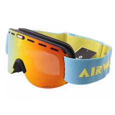 AIRWALK 三重泡沫鏡板滑雪鏡 AW-622 + 硬殼, 黑+紅鏡