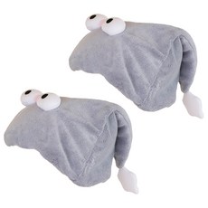 에이홉 두손이 자유로운 머리말리기 수건 IT03, 그레이, 2개