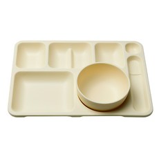 嬰兒用餐盤組, 米色, 分隔餐盤+碗