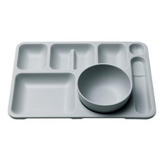 嬰兒用餐盤組, 灰色, 分隔餐盤+碗