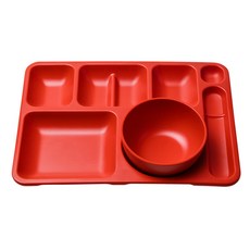 嬰兒用餐盤組, 紅色, 分隔餐盤+碗