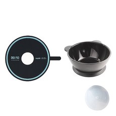 Design&Ku 嬰兒矽膠吸盤碗+蓋子+固定墊, 黑色（容器），黑色 + 薄荷色（墊）