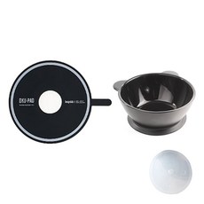 Design&Ku 嬰兒矽膠吸盤碗+蓋子+固定墊, 黑色（容器）、黑色+灰色（墊）