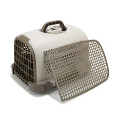 언더독 반려동물 파스텔 배변판 켄넬 이동가방, 브라운, 1개