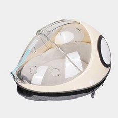 언더독 반려동물 우주선 에그포켓 이동가방 백팩, 연베이지, 1개