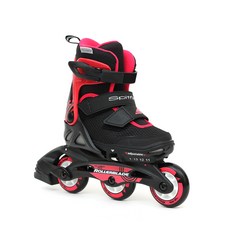 ROLLERBLADE 羅勒佈雷德 Spitfire 孩童直排溜冰鞋冰 3 輪 SL G, 黑色 + 粉色