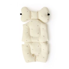 ChezBebe 四季雙面推車內襯墊, 鬱金香款(象牙白), 1入