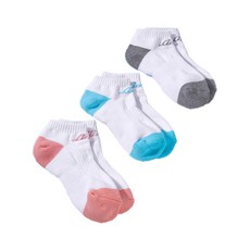 LICATA 女款高爾夫球襪組 3雙, 藍色, 灰色, 粉色