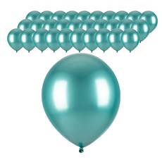 PartyPang 鍍鉻圓形氣球 30cm, 薄荷綠, 50個