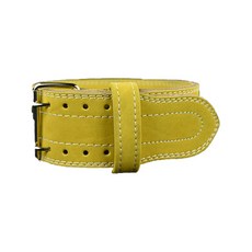 VALEO 4層皮革舉重腰帶M, 黃色的