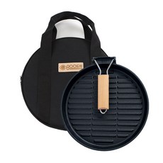 ENAMEL COOKWARE 可摺疊式單柄鑄鐵煎鍋+專用收納袋, 26厘米, 1套