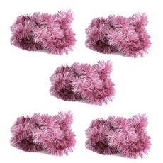 PARTYHAE 緞面金蔥條裝飾派對道具, 粉紅色, 5個