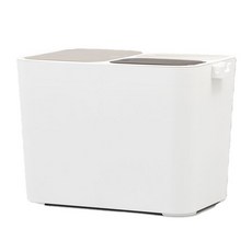 VANESSDECO 可拆式3格按鍵式垃圾桶 B款, 白色的, 1個