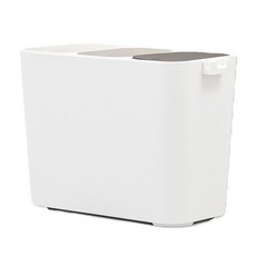 VANESSDECO 按壓式3格分類垃圾桶, 白色, 1個