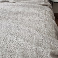 鉤針水洗棉床墊, 灰色的