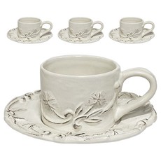 ELIOS A型 My Flower 圓筒形茶杯組 3501, 白色, 4套