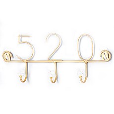 북유럽 미니멀리스트 도어 벽 후크 크리스탈, 520 골드, 1개