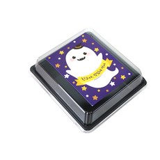 黑色方形三明治容器 + 蓋子 + 幽靈糖果架, 100套