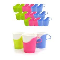 needco 手把紙杯架 3款 x 20p + 紙杯 30p 套組, 混和顏色, 1個