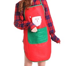 PARTYHAE 聖誕老人禮物袋圍裙, 紅色, 2個