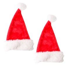 PARTYHAE 高級絲絨聖誕帽, 混合顏色, 2個