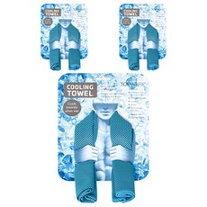 TOPWARE 降溫毛巾 運動毛巾, 藍色, 3個