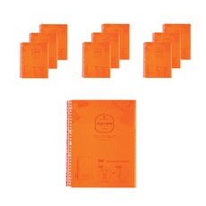 Munhwa Filing System Jelly Pops 透明文件 JF400-76 40p, 霓虹橙, 10個