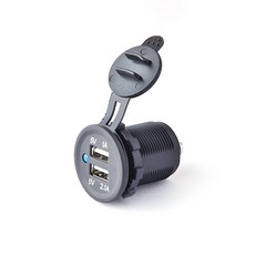 圓形型埋入式USB 2埠插座 AT010, 1個