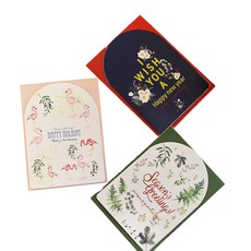 Iciel design 聖誕卡片組 botanical 3款套組, 混色, 2套