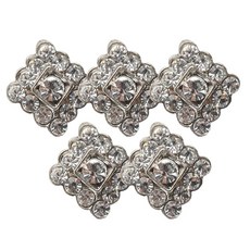 Fashion Point 迷你水鑽寶石鈕扣31 11mm, 氟化物, 5個