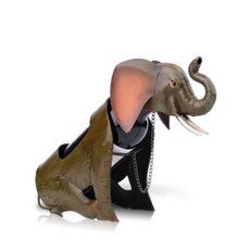 JHCompany復古鐵製大象酒架, 混色, 1個