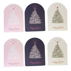 Iciel design 新年賀卡樹一套6個+信封隨機送6p, 混色, 3套