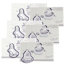 Iciel design 聖誕卡片茶 2種 x 3入 + 吊牌隨機出貨 6入, 混合顏色, 1套