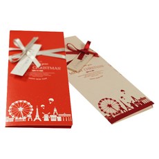 Iciel design 聖誕卡紅白 2 件套, 混色, 4套