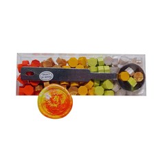 六角形封蠟5種套組 125入 + 融蠟匙套組, 橘色系