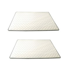 맘앤마음 논슬립 프리미엄 해링본 유아놀이방 매트 2p, 화이트