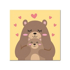 ADICO DIY 繪畫熊媽媽和女兒 P2 25 x 25cm, 混色