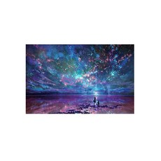 宇宙銀河風景3D寶石十字繡DIY組 40*50cm, 混色, 1套