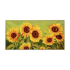 MEiriAN 水平大向日葵3D珠寶十字繡DIY組 120*60cm, 混色, 1套