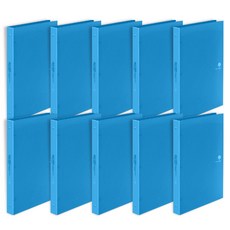 MUNHWA FILING SYSTEM Jelly Pops PP O型環活頁夾 3孔 JB443-7, 藍色(JB443-73), 10個