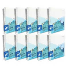 Munhwa Filing System Jellysoft Spring Clear File A4 JS4421-7 40 張, 藍色, 10個