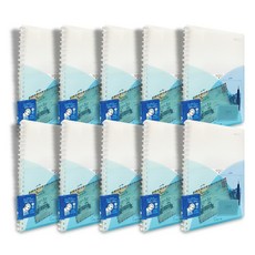 Munhwa Filing System A4彈簧透明文件夾 JS4420-7 20張, 藍色, 10個