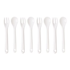 BOWLBOWL 素色下午茶餐具組, 1套, 4p 茶匙 + 4p 茶叉