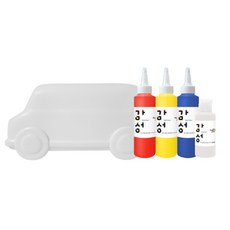 SNOWKIDS 孩童彩繪巴士組 彩繪顏料 140ml 3入+珍珠膠 70ml