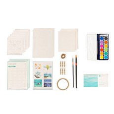 hobbyful 濟州海花環水彩課DIY套件+基礎包漆, 混色